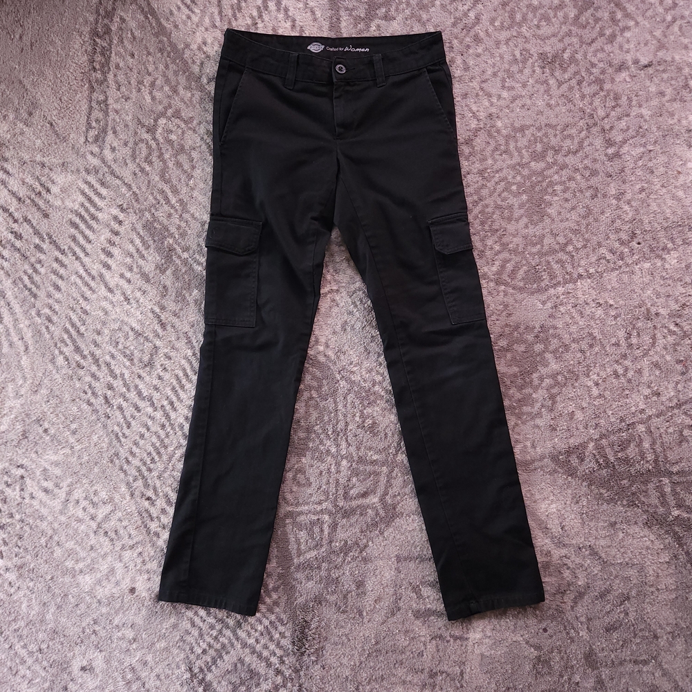Dickies Womens Stretch Twill Straight Leg Cargo Pant Size 2